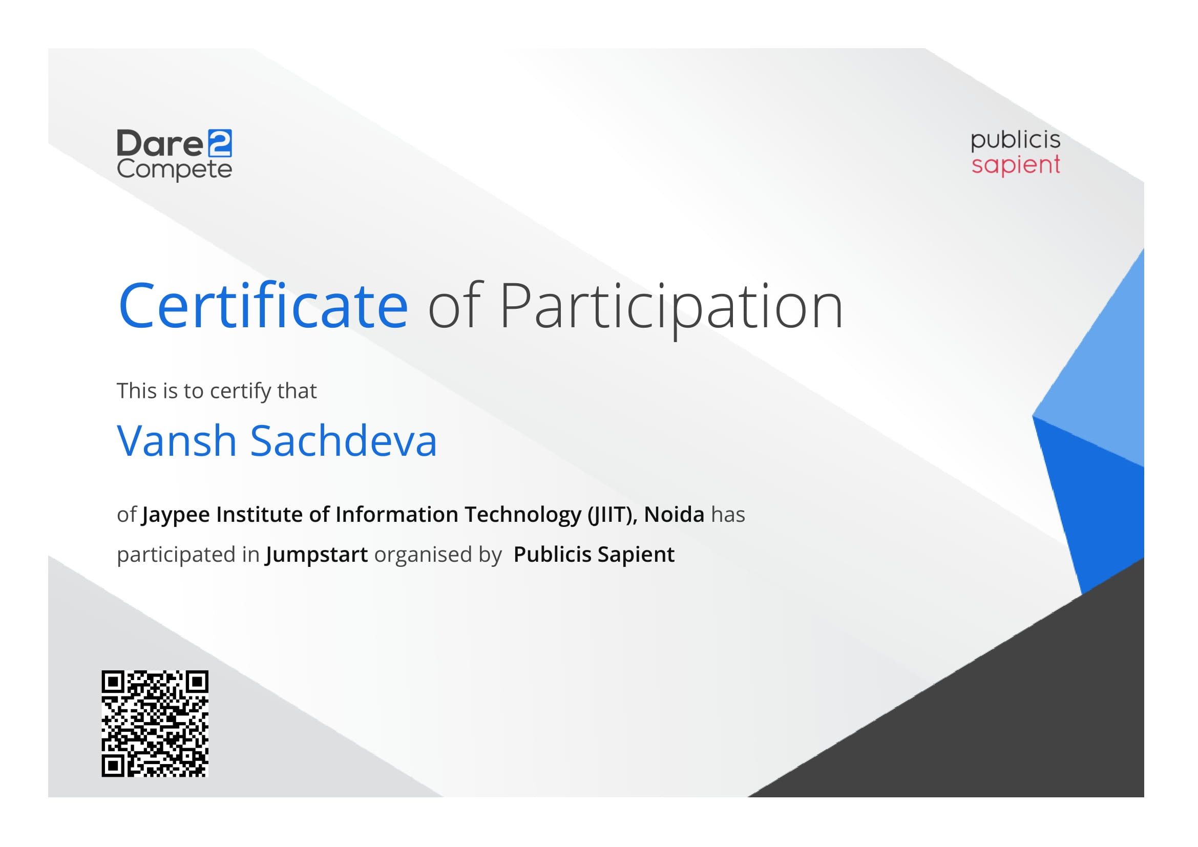 Certificate