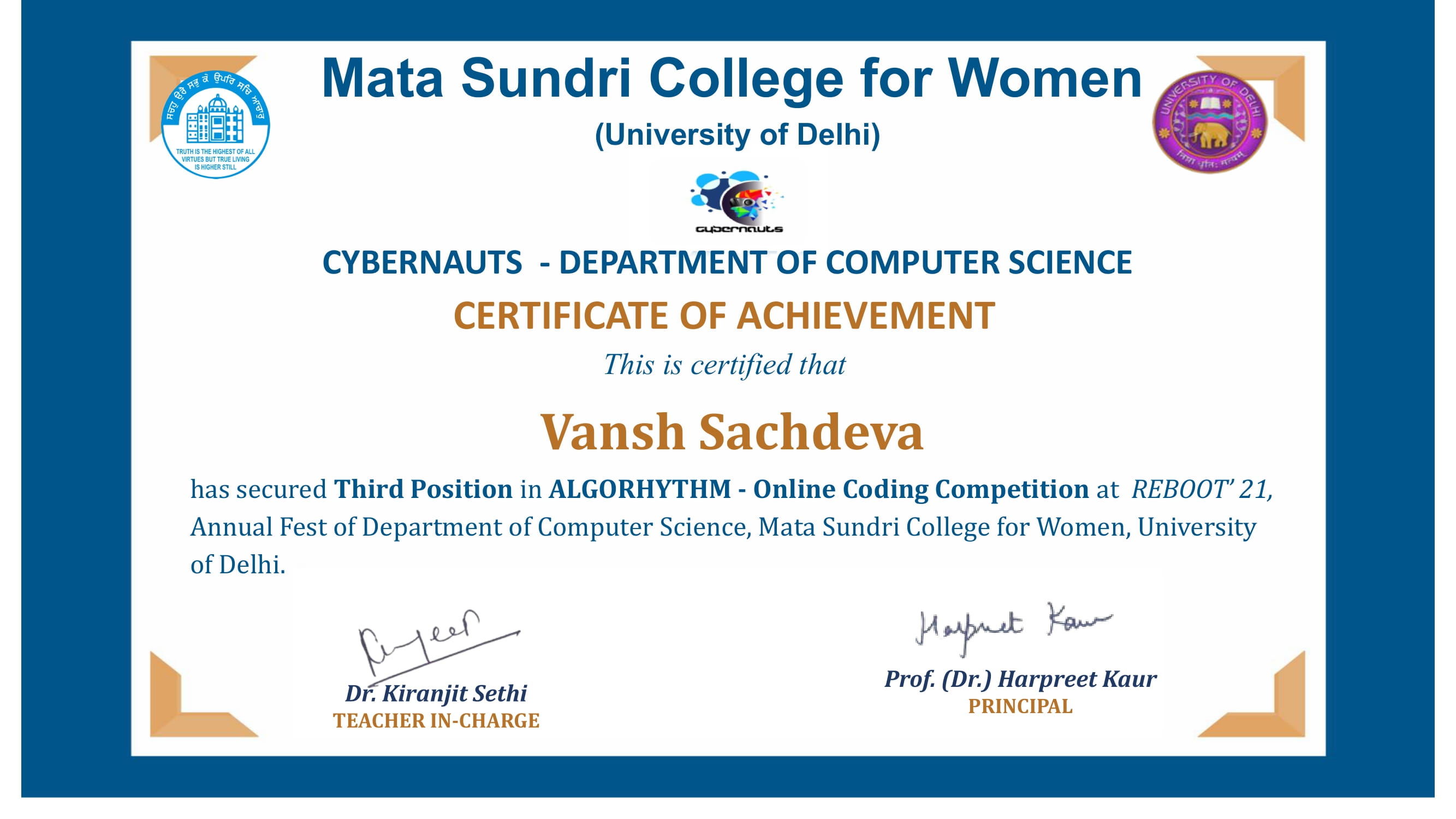 Certificate